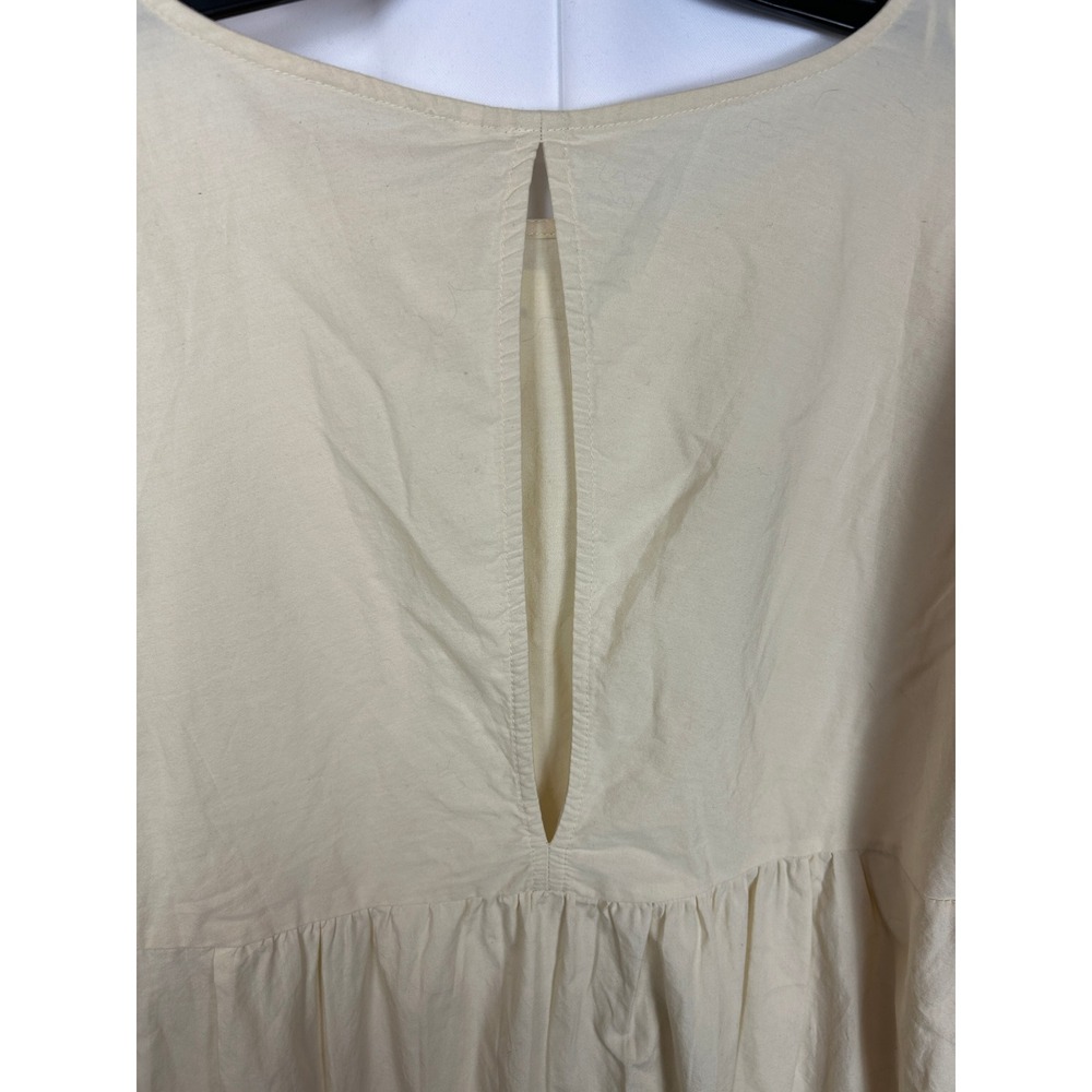 Free People Ivory Mini Obsessions Cotton Whimsical Long Sleeve Boho Dress Small - Picture 6 of 10